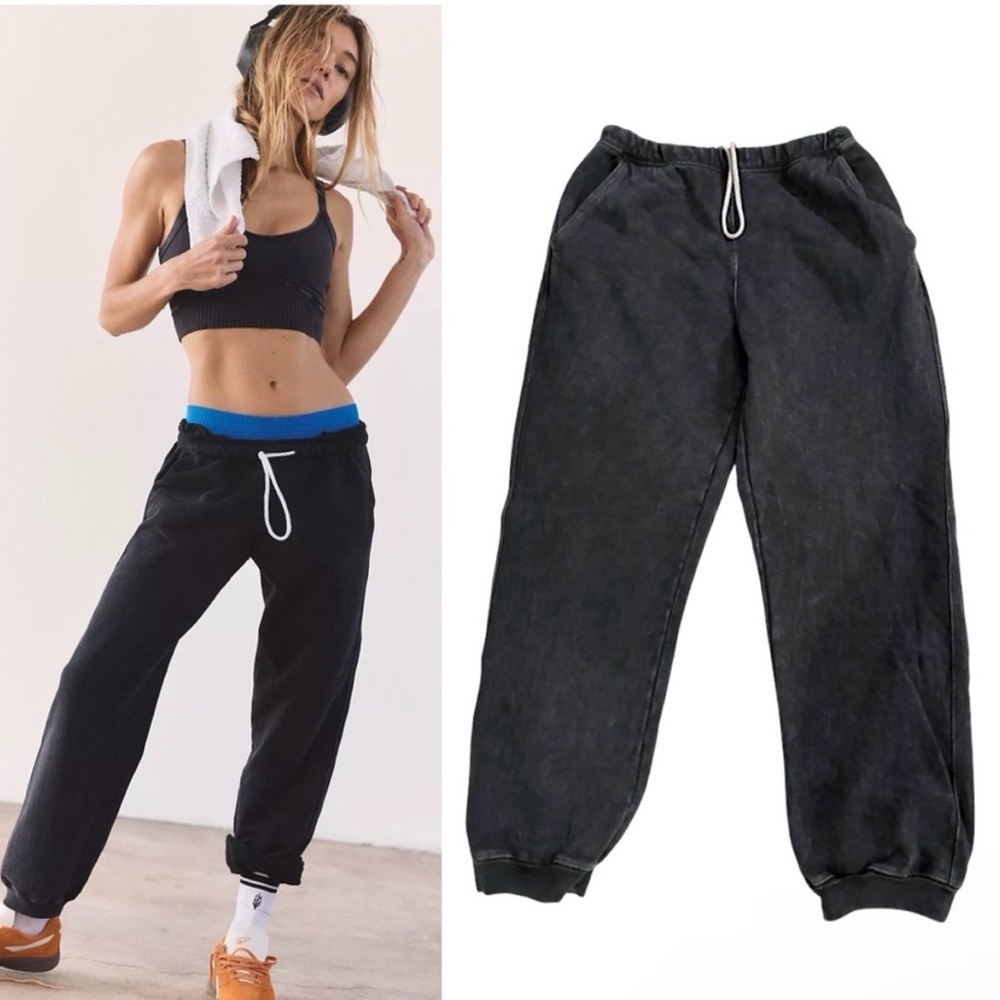 EUC FP Movement by Free People For the Win Joggers in Washed Black Medium